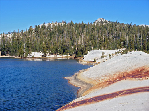 Slickrock beside Lower Cathedral Lake