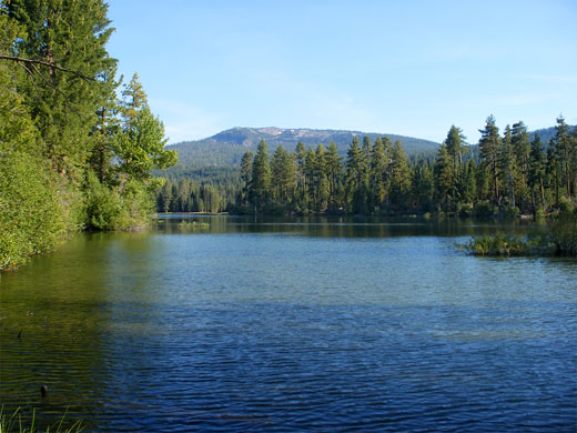 Manzanita Lake, beside the north entrance to the national park