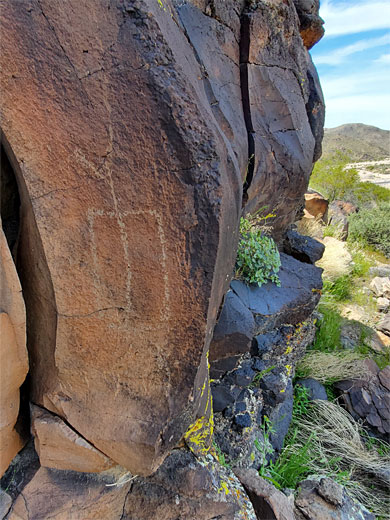 Faint petroglyph