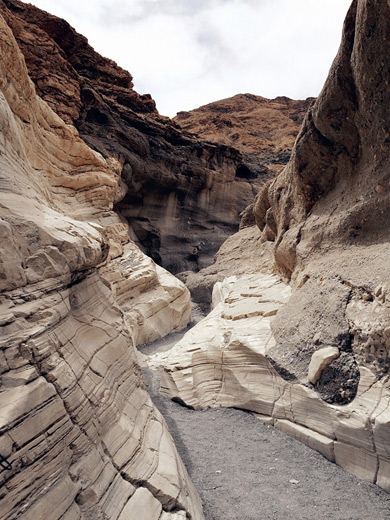 Twisting narrows in Mosaic Canyon