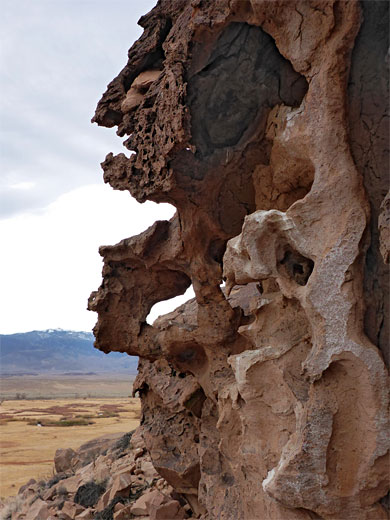 Intricately-eroded rock