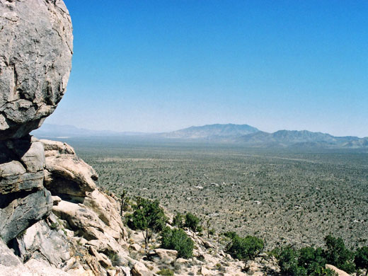 Granite cliffs near the summit of Teutonia Peak