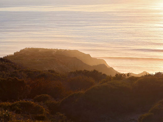 Hazy sunset