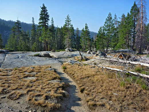 Path over granite
