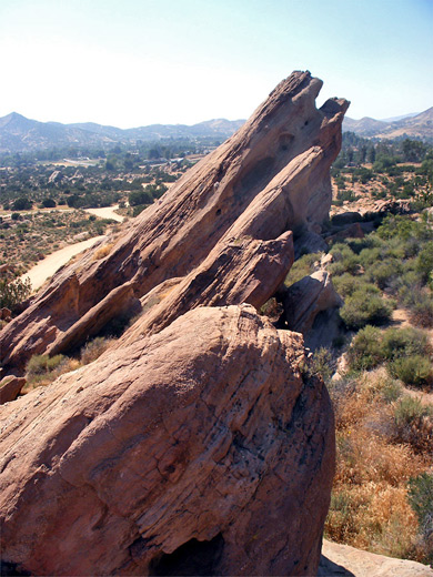 Tilted strata at Vasquez Rocks