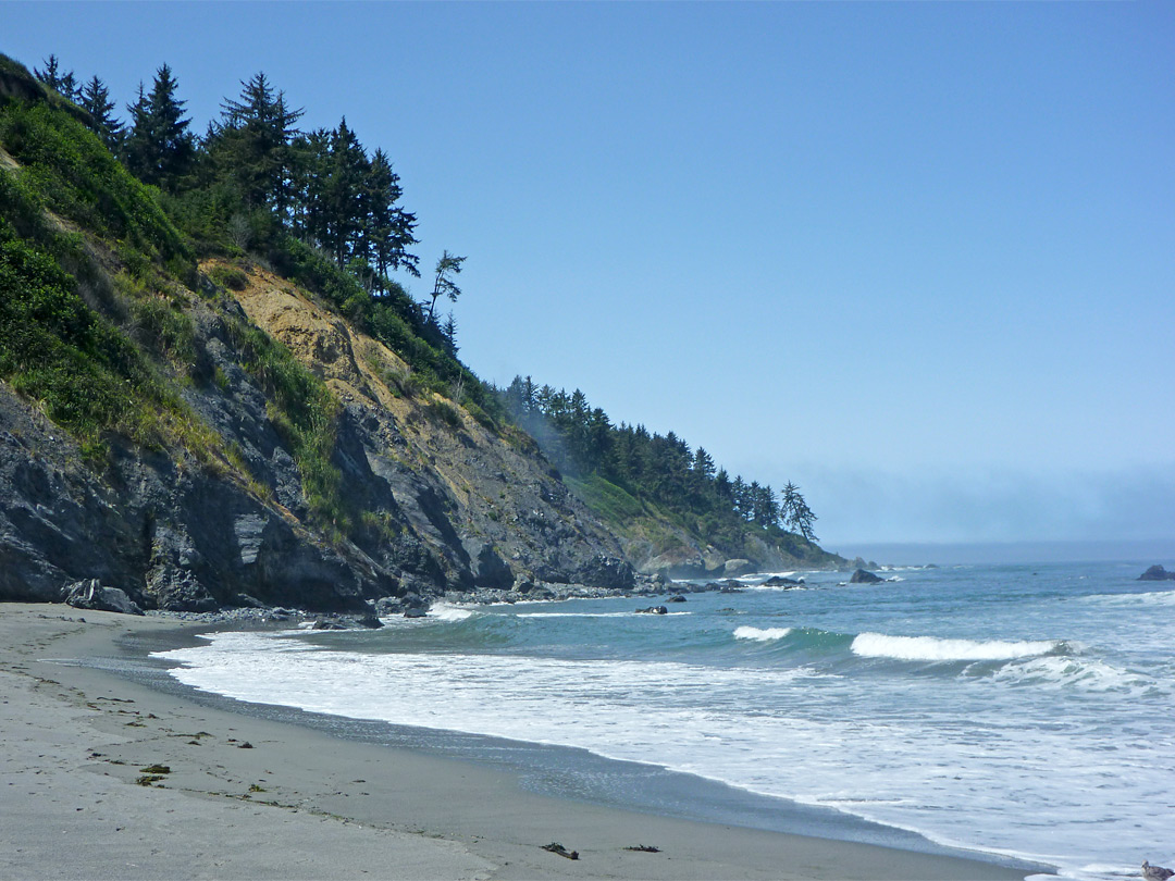 Cliffs bordering Agate Beach