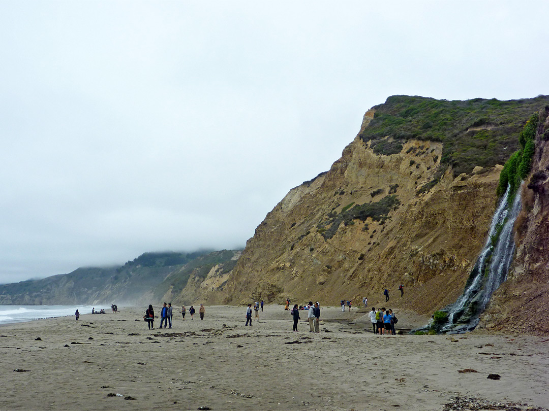 Beach by the falls