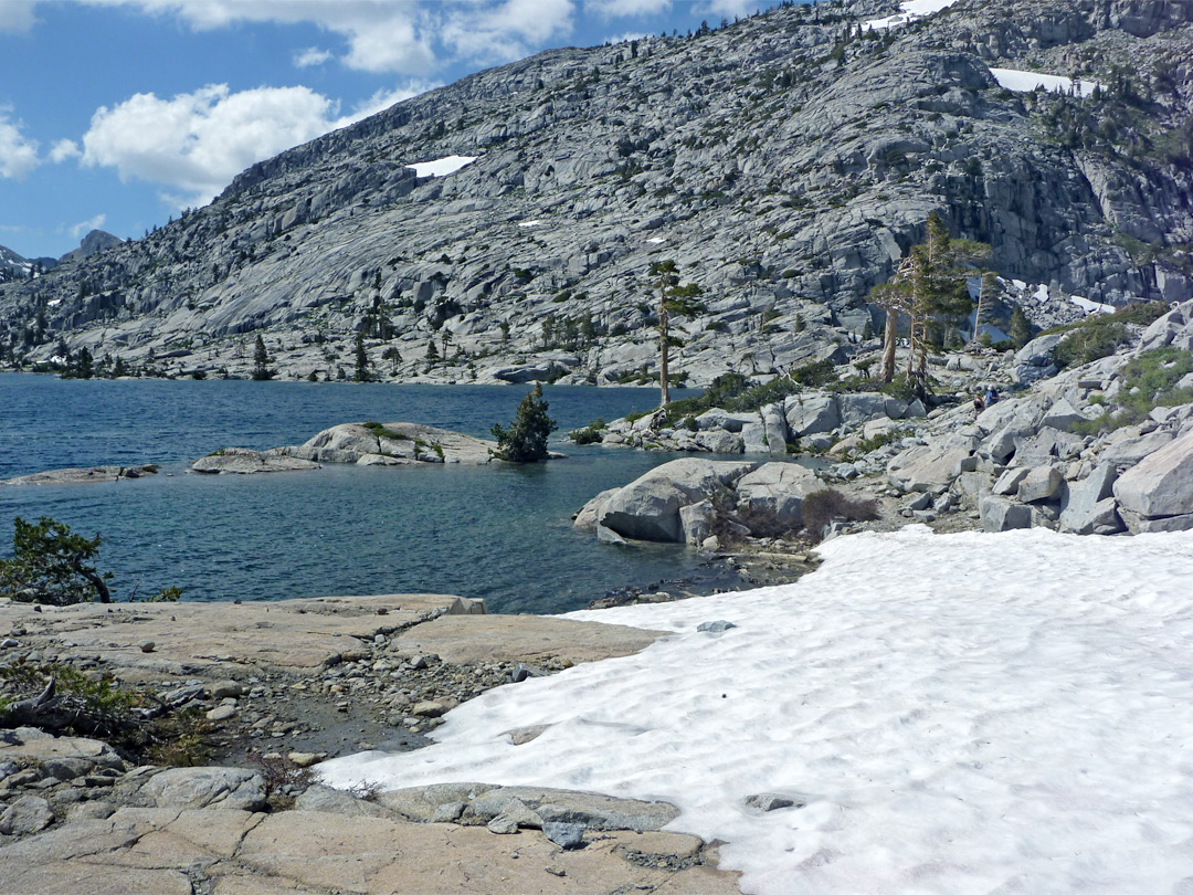 Snow by Lake Aloha