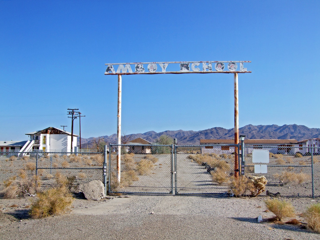 Gates to Amboy School