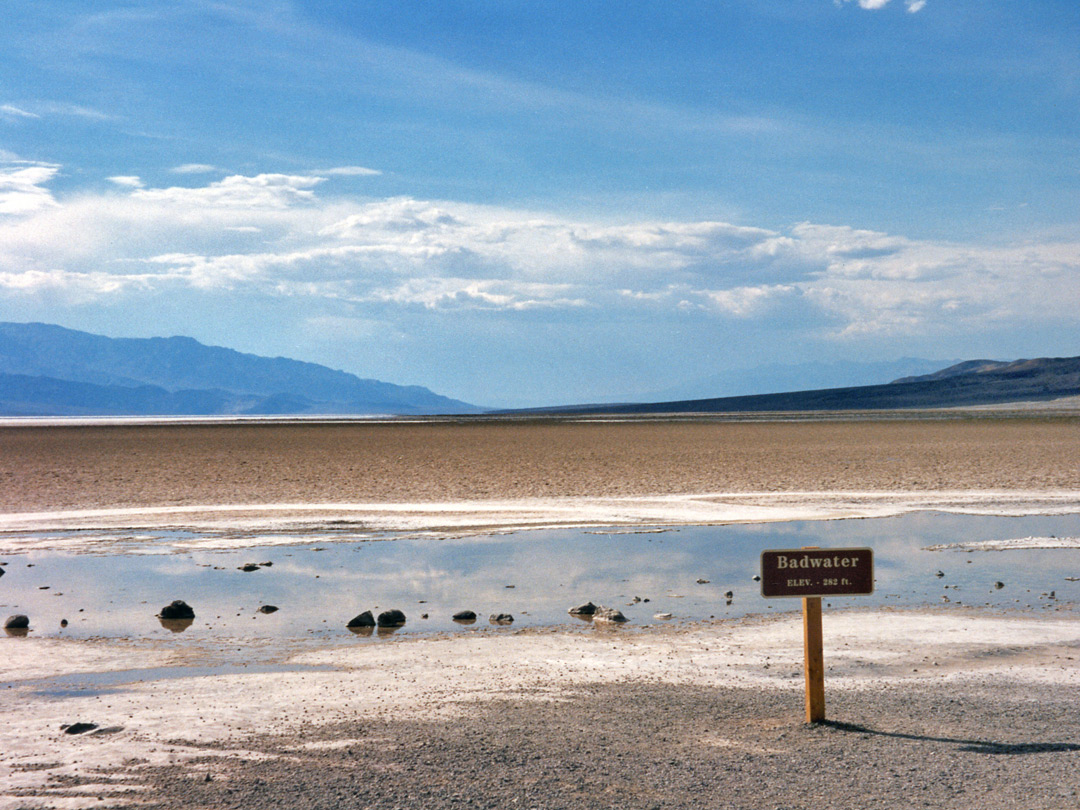 Salt flats in in July