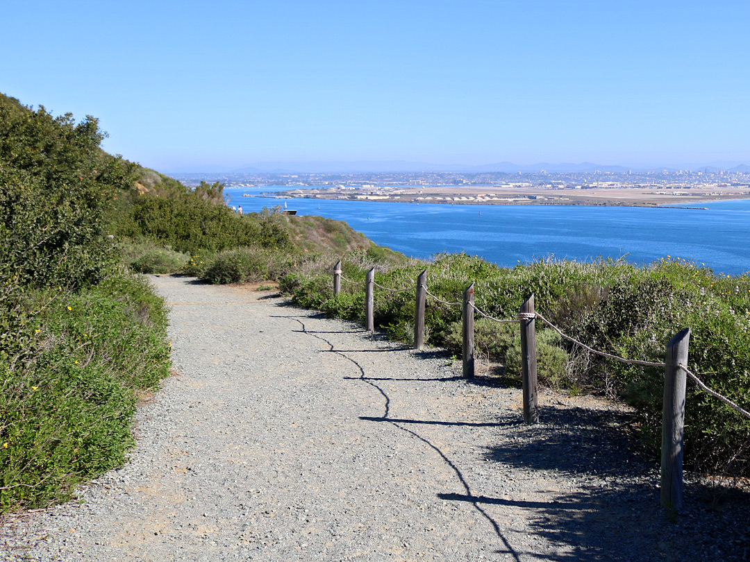 Wide gravel path