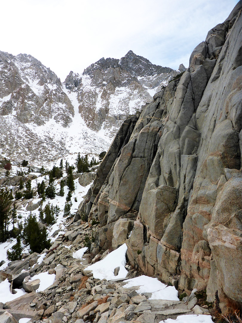 Path below granite