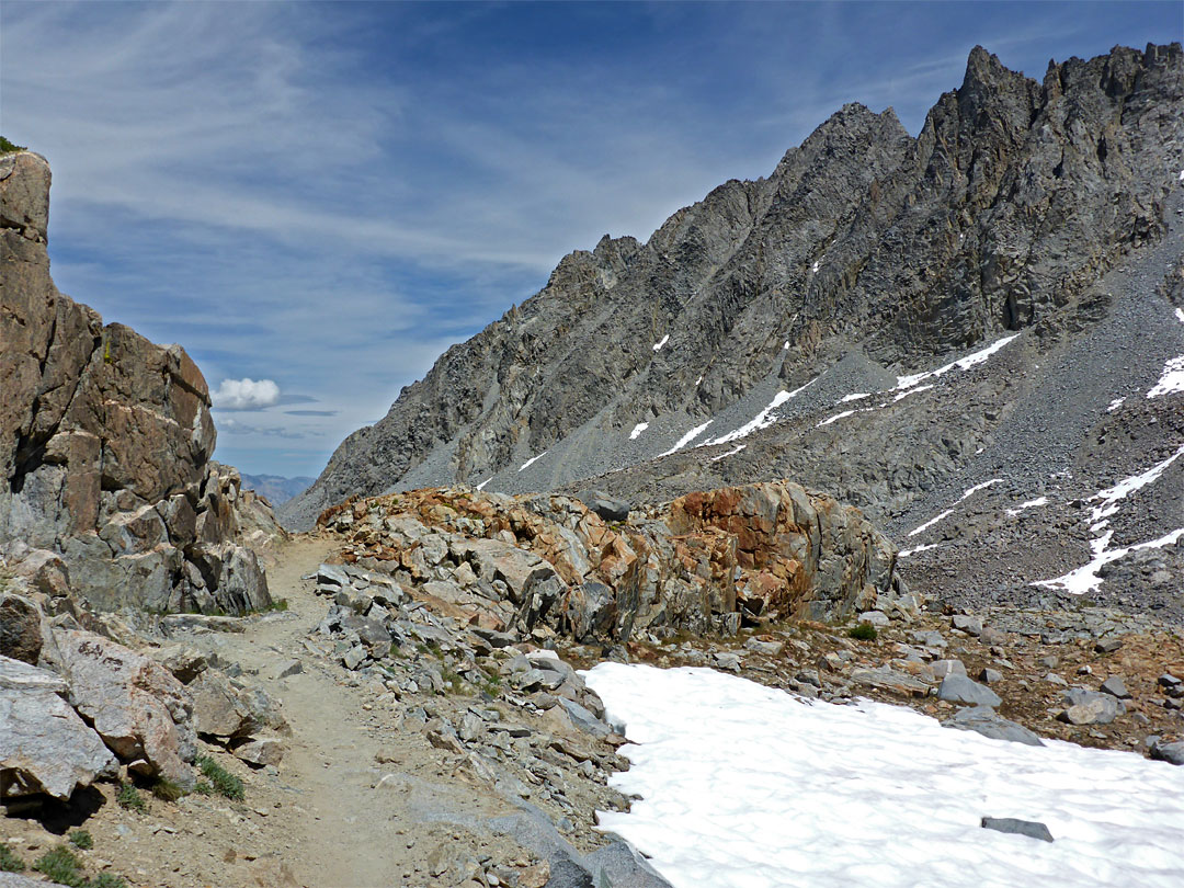 Snow and rock