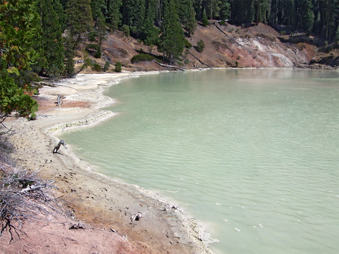 Mud along the edge of the lake