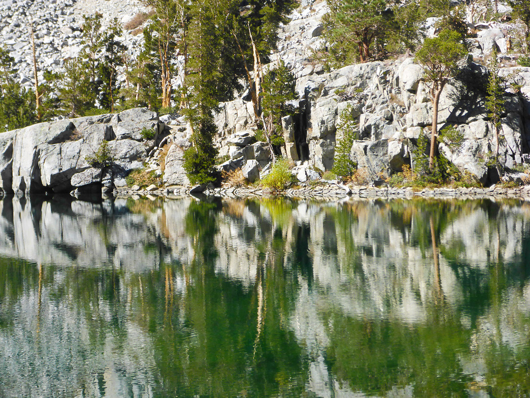 Reflections of granite cliffs