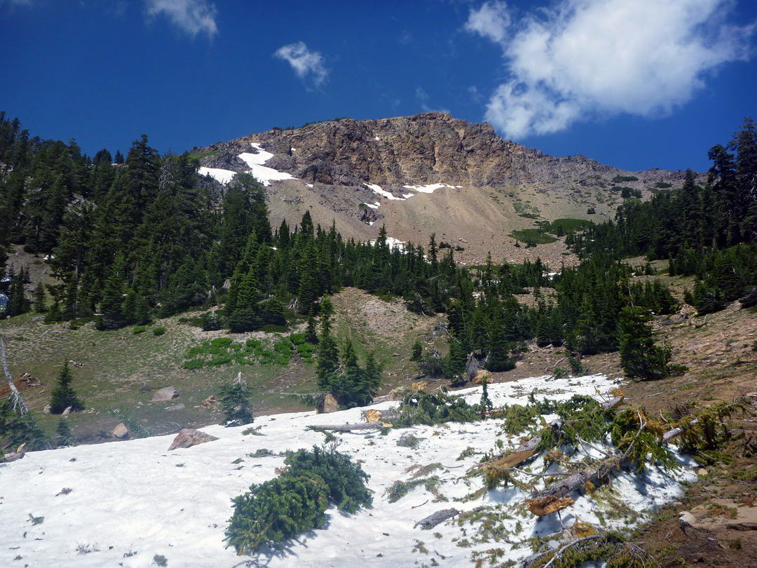 Valley below the peak