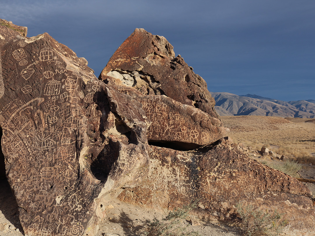 Many petroglyphs