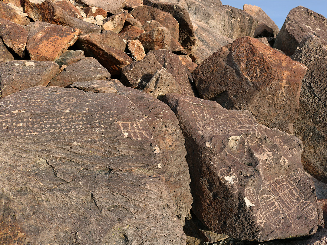 West-facing boulders