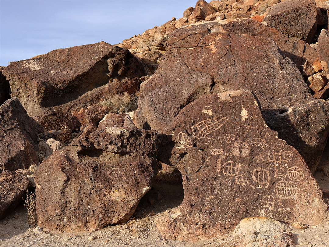 Reddish-brown boulders