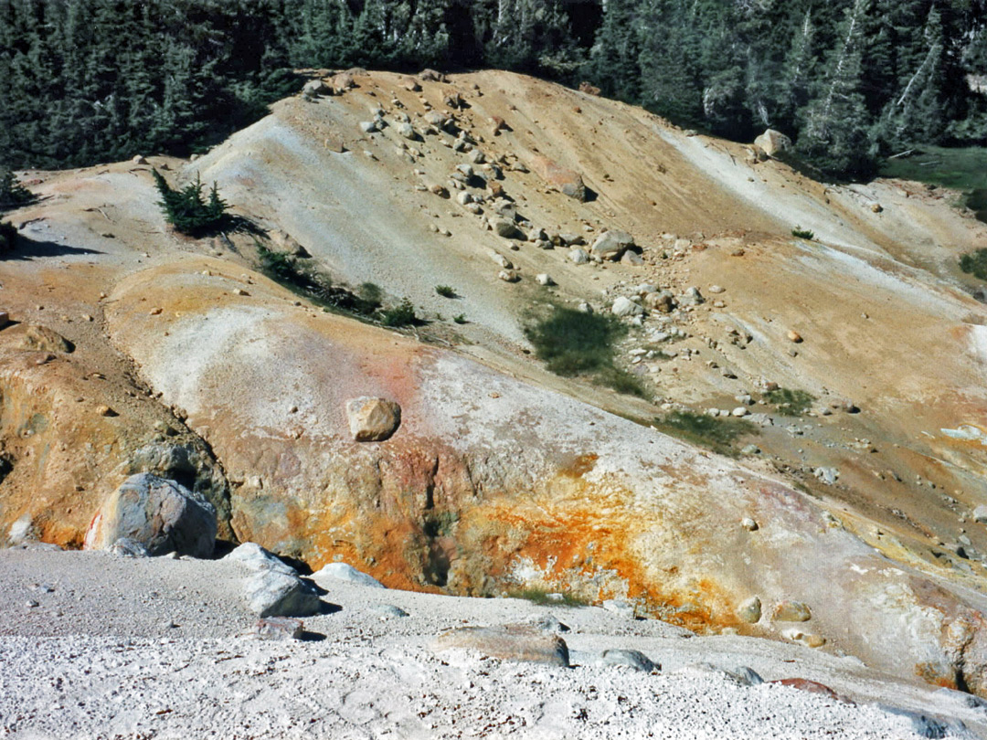 Colourful steam vents