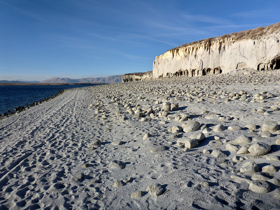 Shoreline to the north