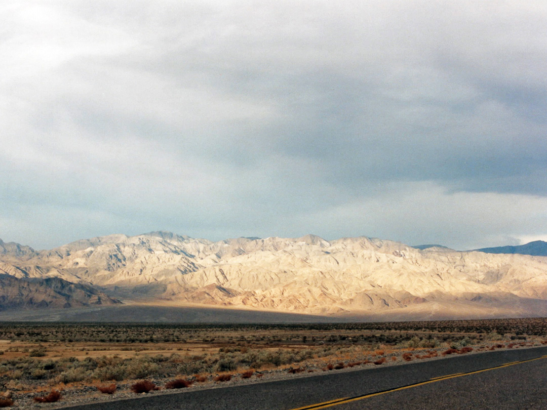 Sunrise over road NV 374