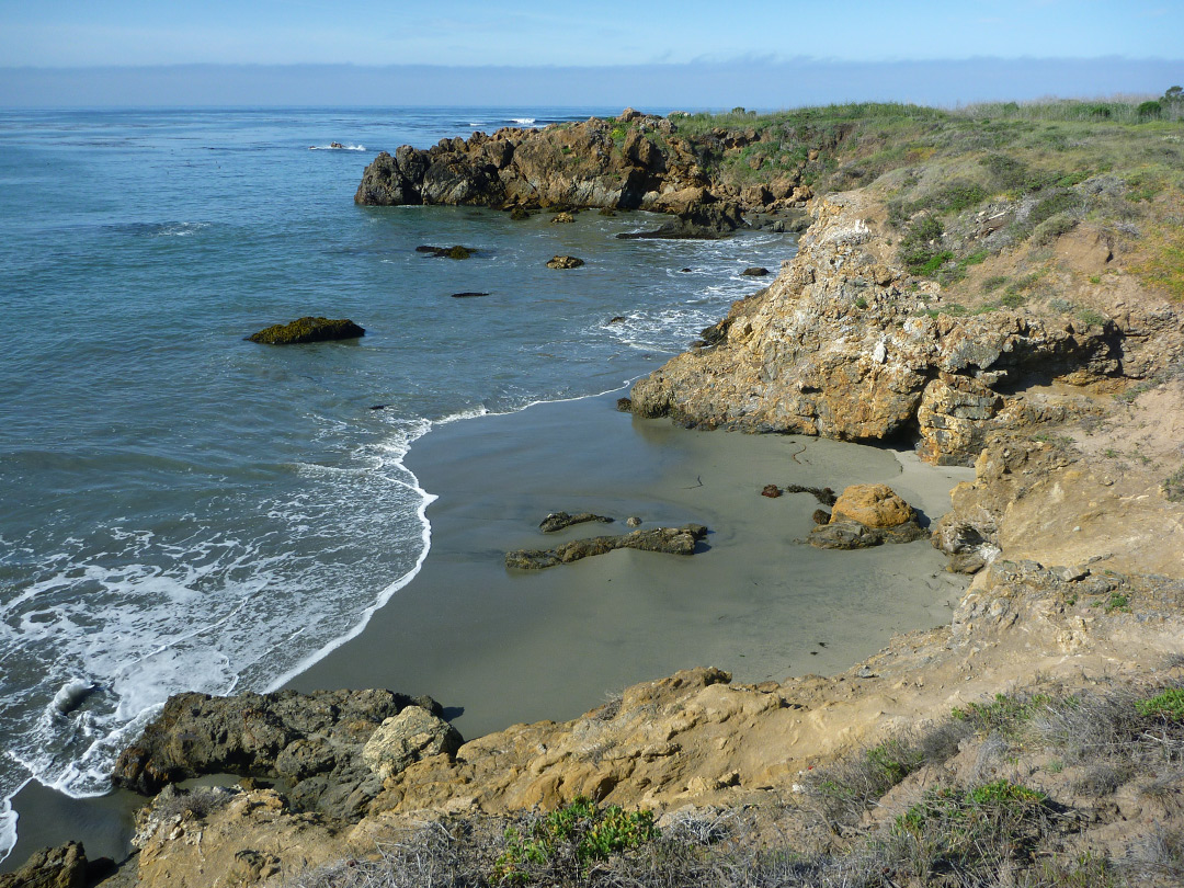 Cliff-lined beach