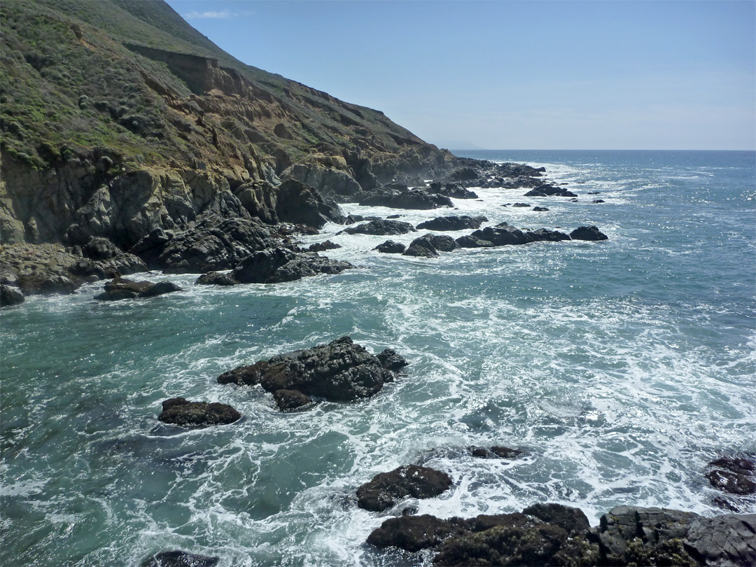 Cliffs to the south