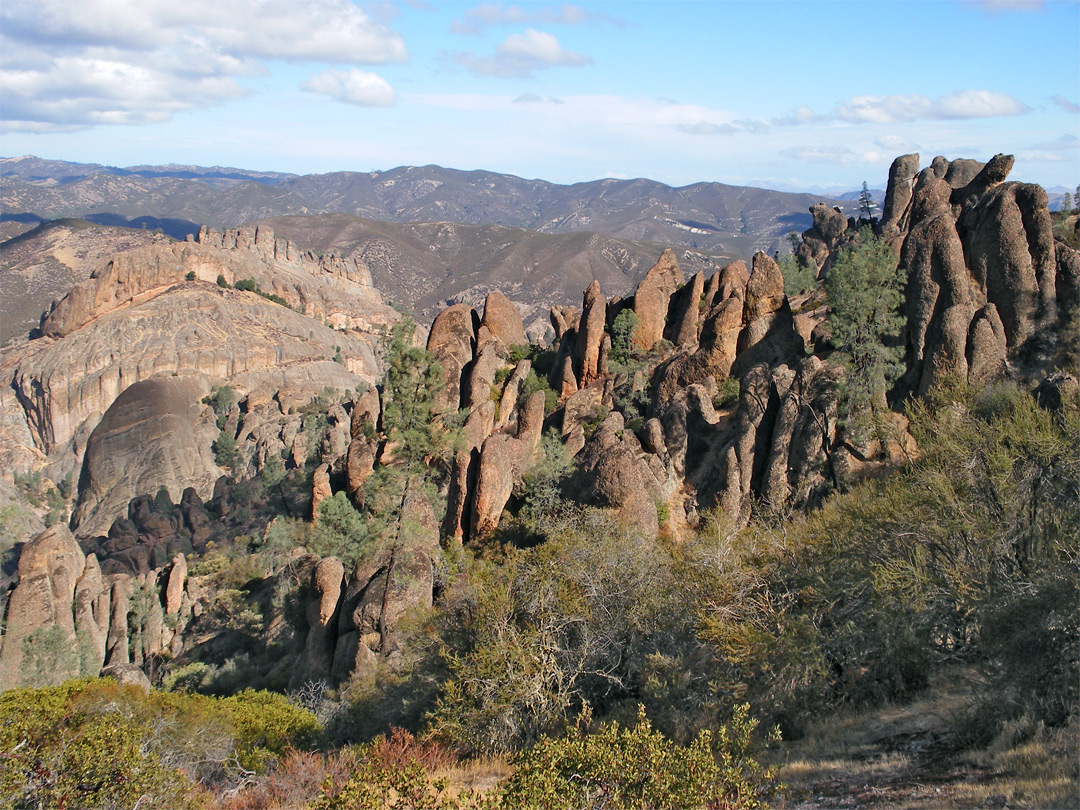 Eroded pinnacles