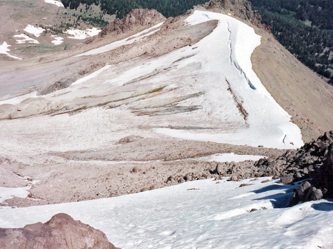 Ridge below the peak