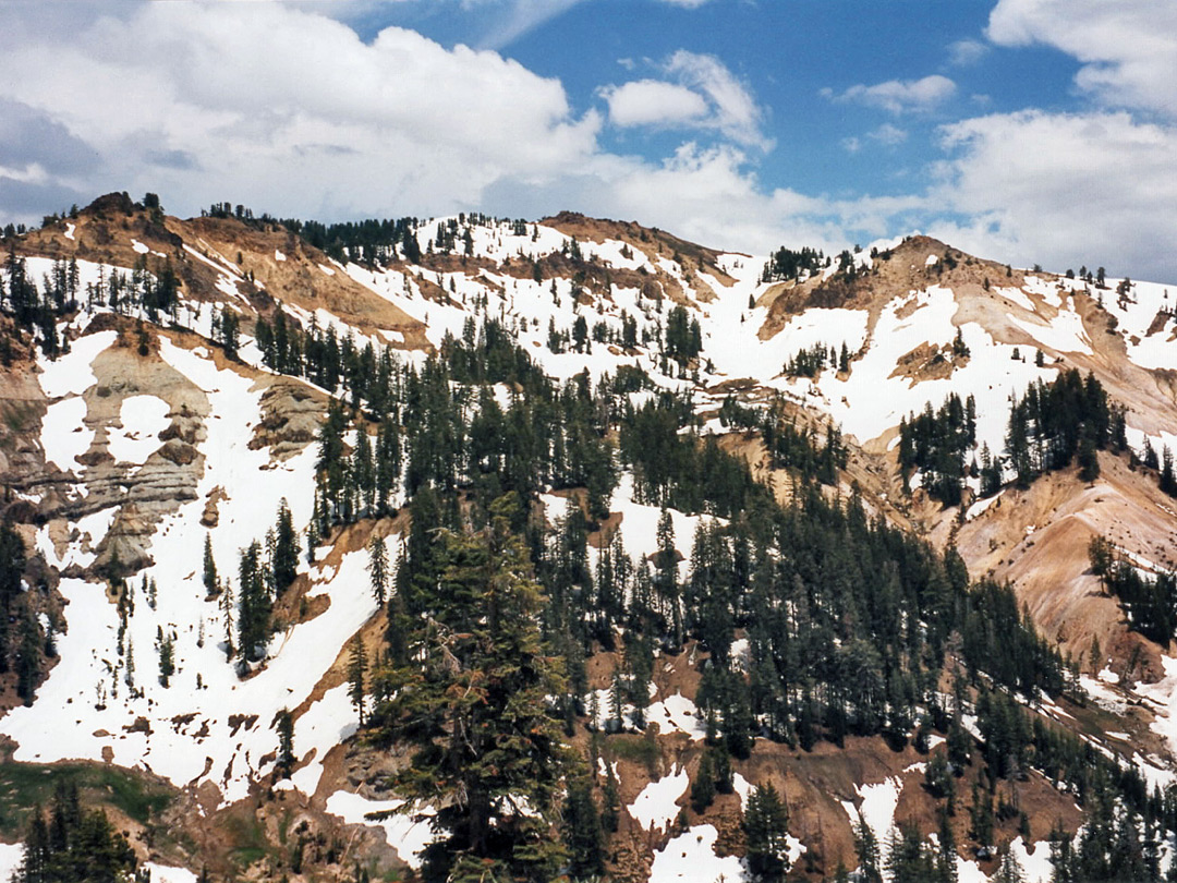 Cliffs along the scenic drive in winter