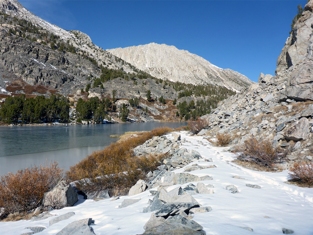 Rocks and snow