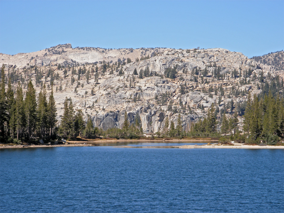 Whitish granite cliffs