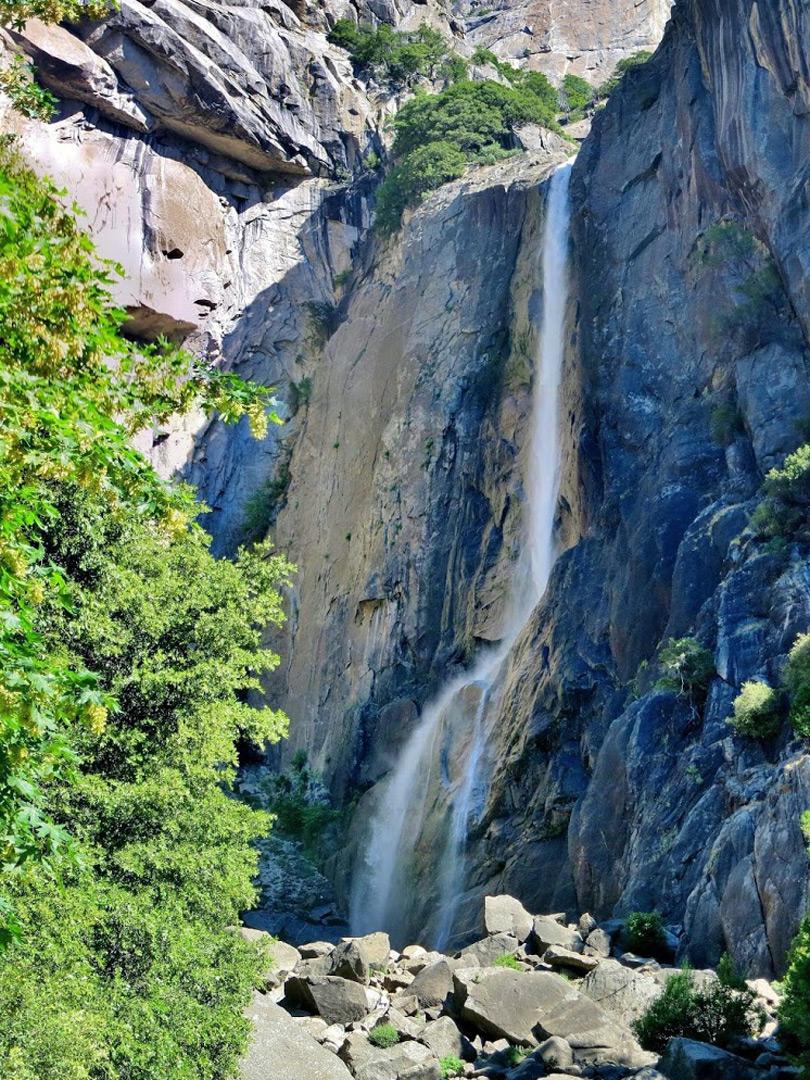 Boulders below the falls