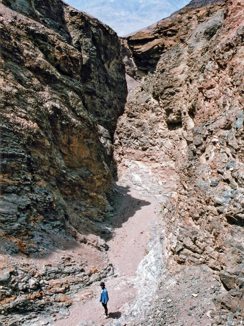 Hiker in the upper canyon