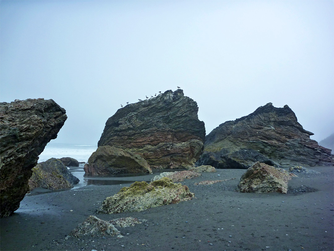 Rocks and sand