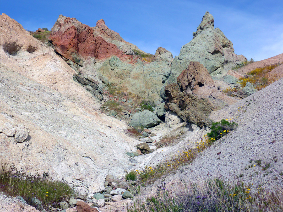 Multicolored rocks