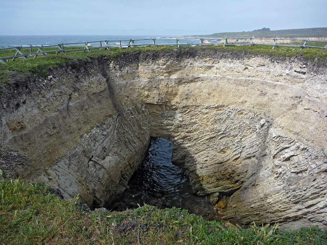 Sinkhole At Point Buchon Montana De Oro State Park California