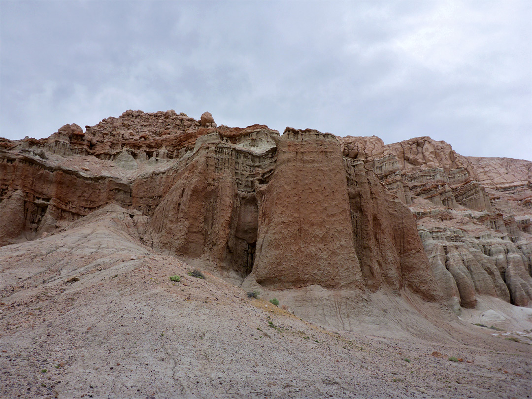 Reddish cliffs