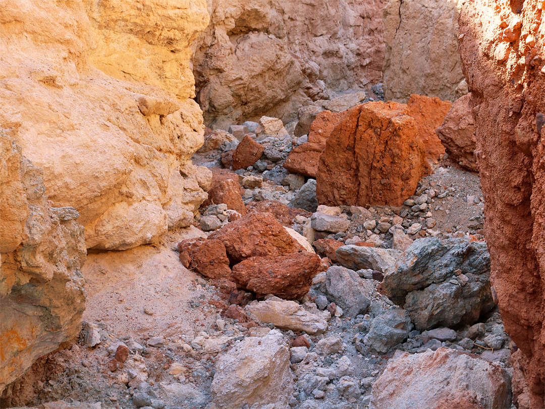 Multicolored boulders