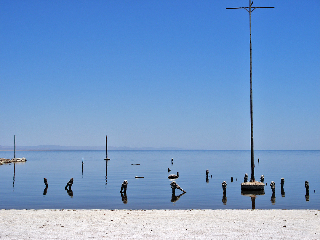 Salt-encrusted posts