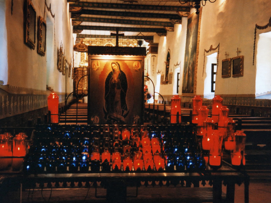 San Juan Capistrano - candles in the chapel