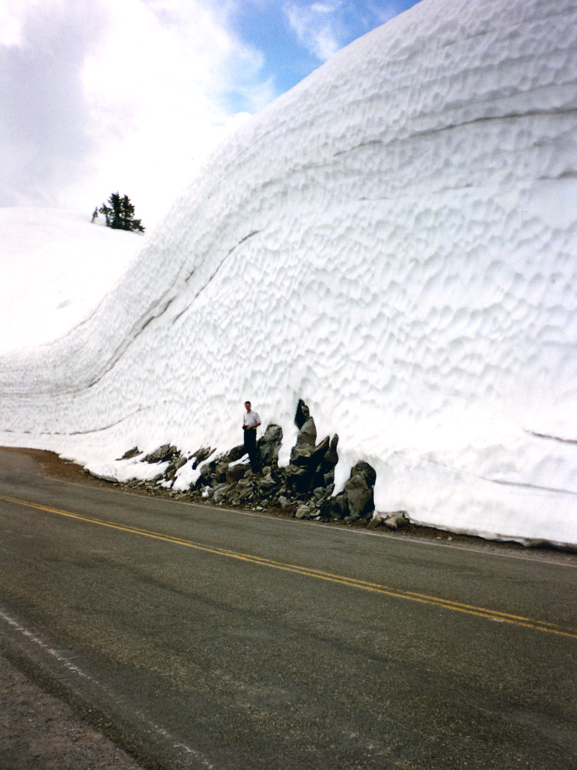 A 40 foot snowdrift
