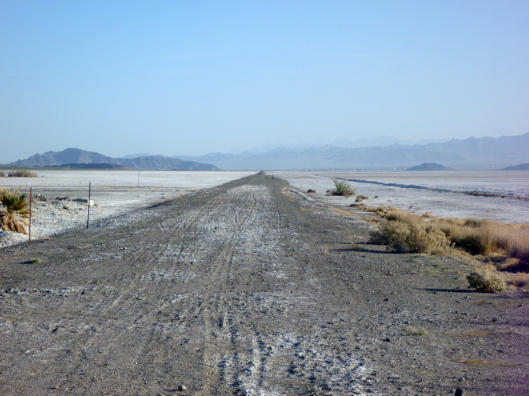 Rail bed across Soda Lake