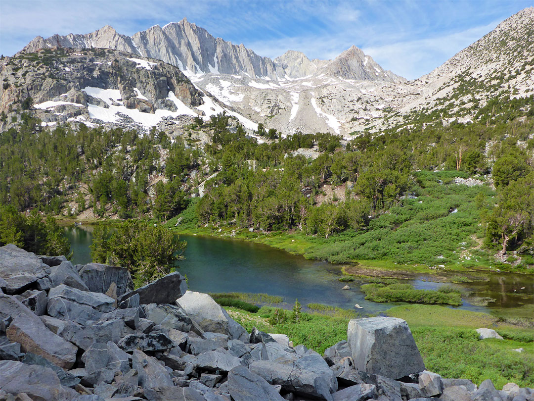 Boulders beside Spearhead Lake