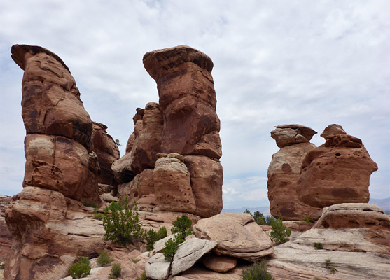 Eroded pinnacles in Devils Kitchen