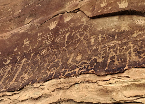 The petroglyph panel