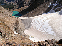 The snow and ice of Andrews Glacier