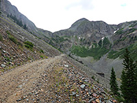 Road across scree