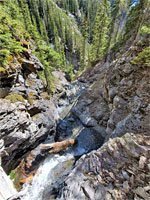Narrow ravine